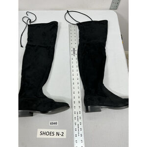 Womans Inc Odina Pull On Otk Boots Size 8 M Black Flat Heel Round Toe